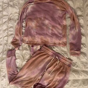 BP tie dye jersey knit loungewear set